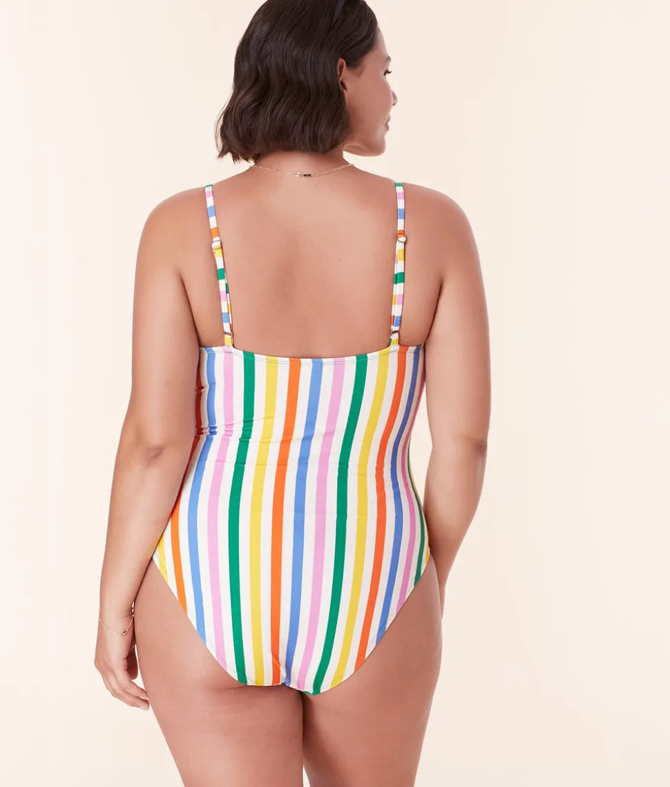 The Amalfi One Piece in Rainbow Stripe