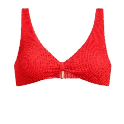 The Amor Bikini Top Seersucker in Firecracker