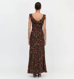 The Augustina Dress in Black Palampore Floral