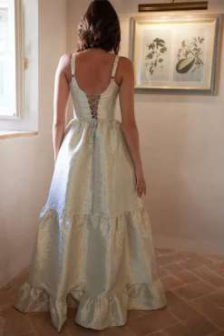 The Avery Dress in Sage Duchess
