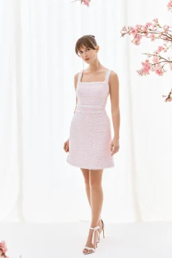 The Bailey Top in Pink & White
