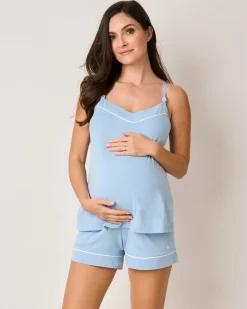 The Basics Maternity Set in Periwinkle
