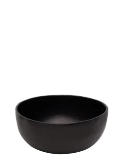 The Bowl in Black Molded Leather