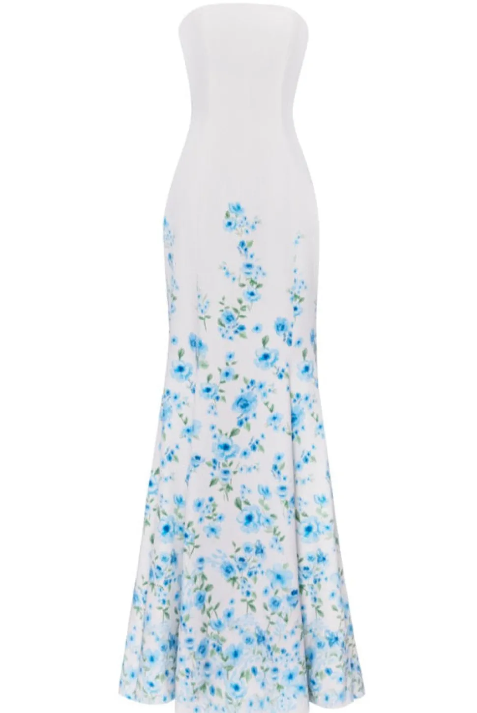 The Brianne Gown in Blue & White