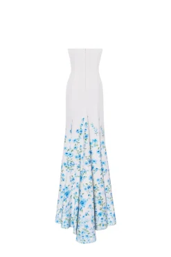The Brianne Gown in Blue & White