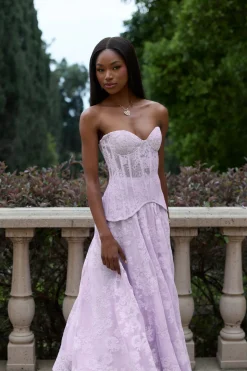 The Carolena Set in Lavender Fog Lace