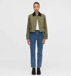 The Clarisse Jacket in Olive Canvas