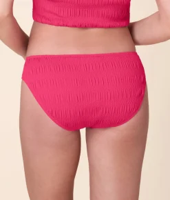 The Classic Bikini Bottom Smocked in Bright Begonia