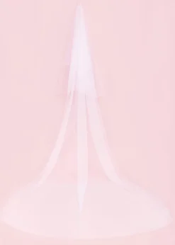 The Classic Silk Tulle Drop Wedding Veil Blusher 40in with Cathedral 120in