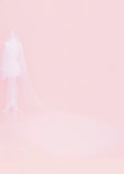 The Classic Silk Tulle Drop Wedding Veil Blusher 40in with Cathedral 120in