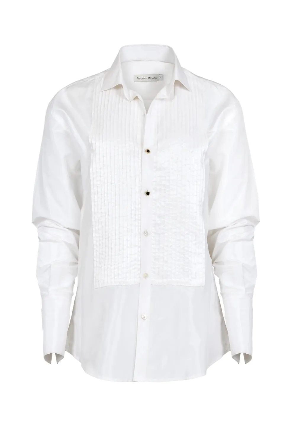 The Classic Tuxedo Shirt in Silk Tafeta
