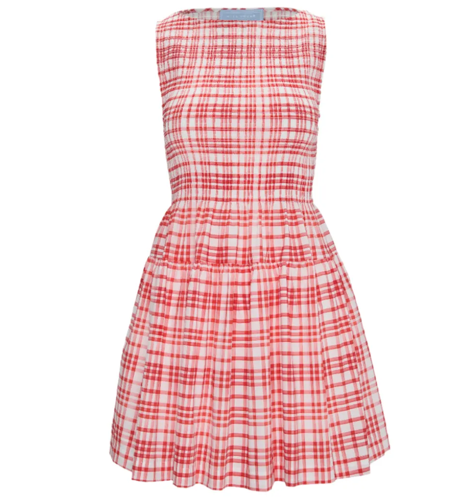 The Cosima Mini Nap Dress in Cherry Watercolor Gingham