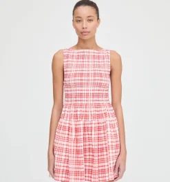 The Cosima Mini Nap Dress in Cherry Watercolor Gingham