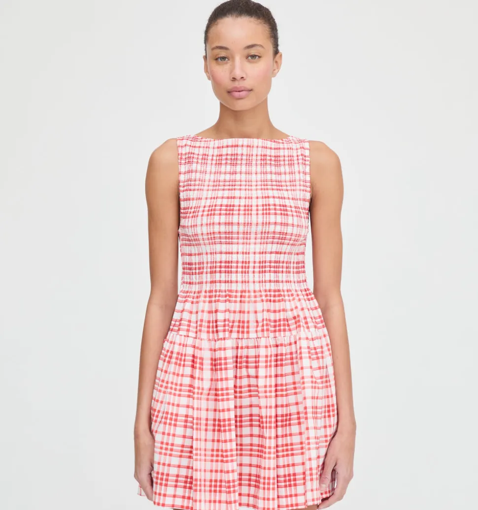 The Cosima Mini Nap Dress in Cherry Watercolor Gingham