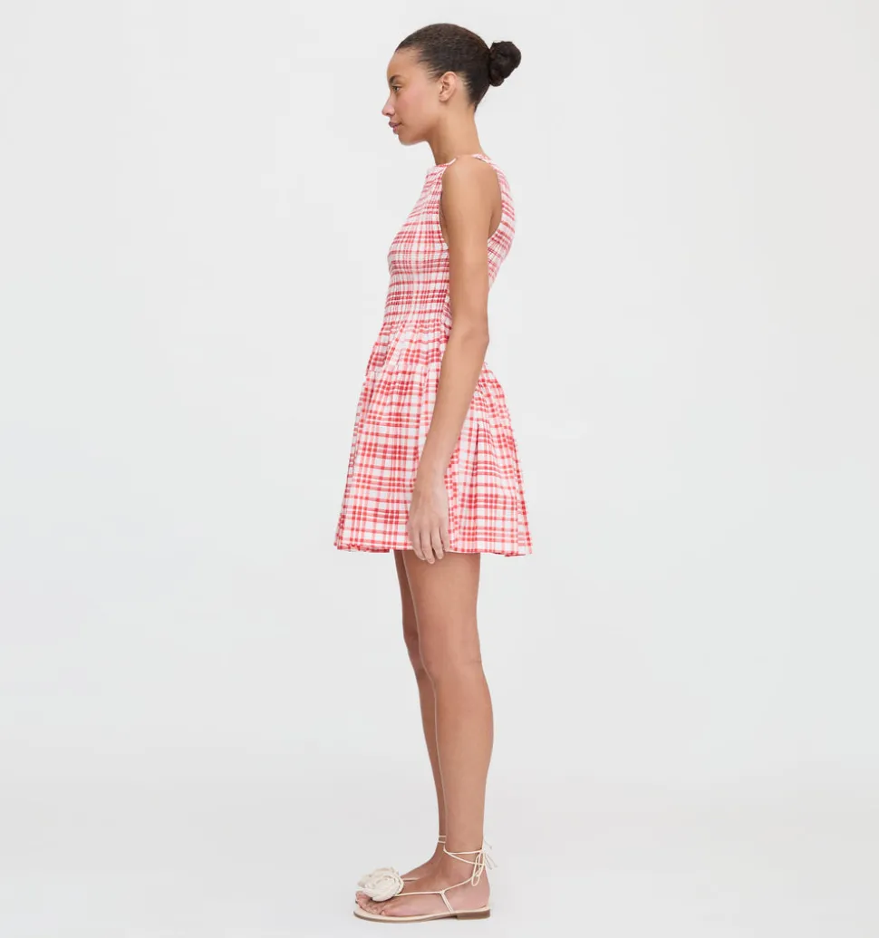 The Cosima Mini Nap Dress in Cherry Watercolor Gingham
