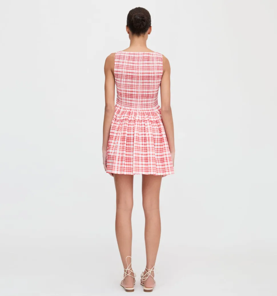 The Cosima Mini Nap Dress in Cherry Watercolor Gingham