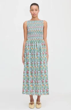 The Cosima Nap Dress in Geranium Stripe