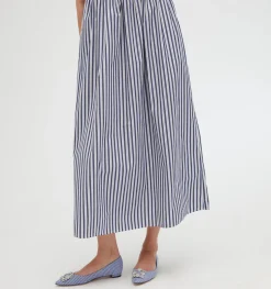 The Cosima Nap Dress in Navy Stripe