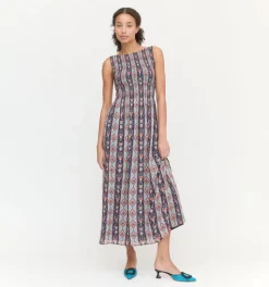 The Cosima Nap Dress in Navy Emma Stripe