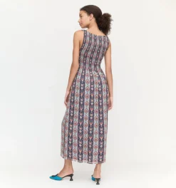 The Cosima Nap Dress in Navy Emma Stripe