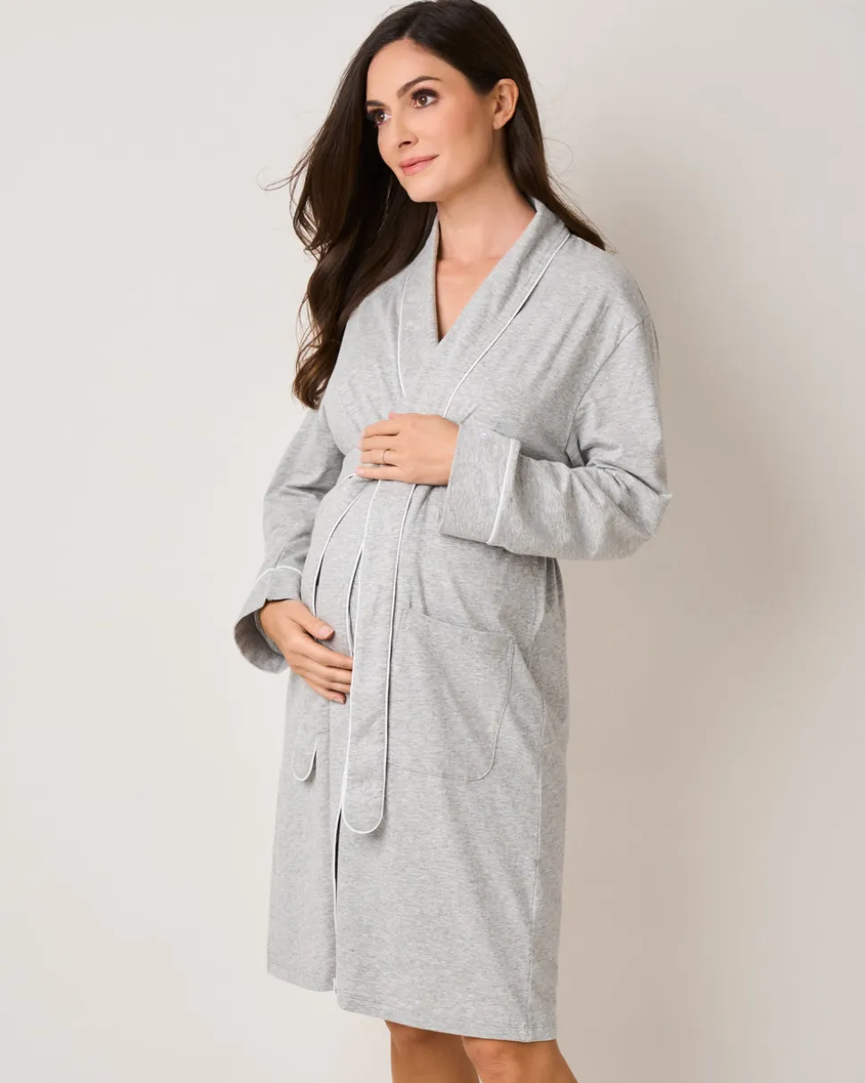 The Cozy Maternity Set in Light Heather Grey