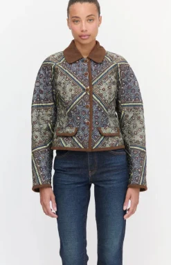 The Dax Jacket in Olive Equestrian Scarf