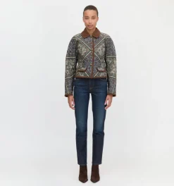 The Dax Jacket in Olive Equestrian Scarf