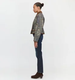 The Dax Jacket in Olive Equestrian Scarf