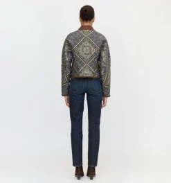 The Dax Jacket in Olive Equestrian Scarf