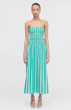 The Delphine Nap Skirt in Sunset Stripe
