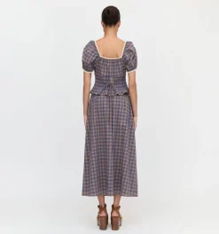 The Delphine Nap Skirt in Brown Spencer Plaid