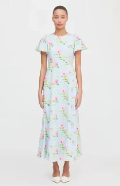 The Dominique Dress in Hydrangea Chintz
