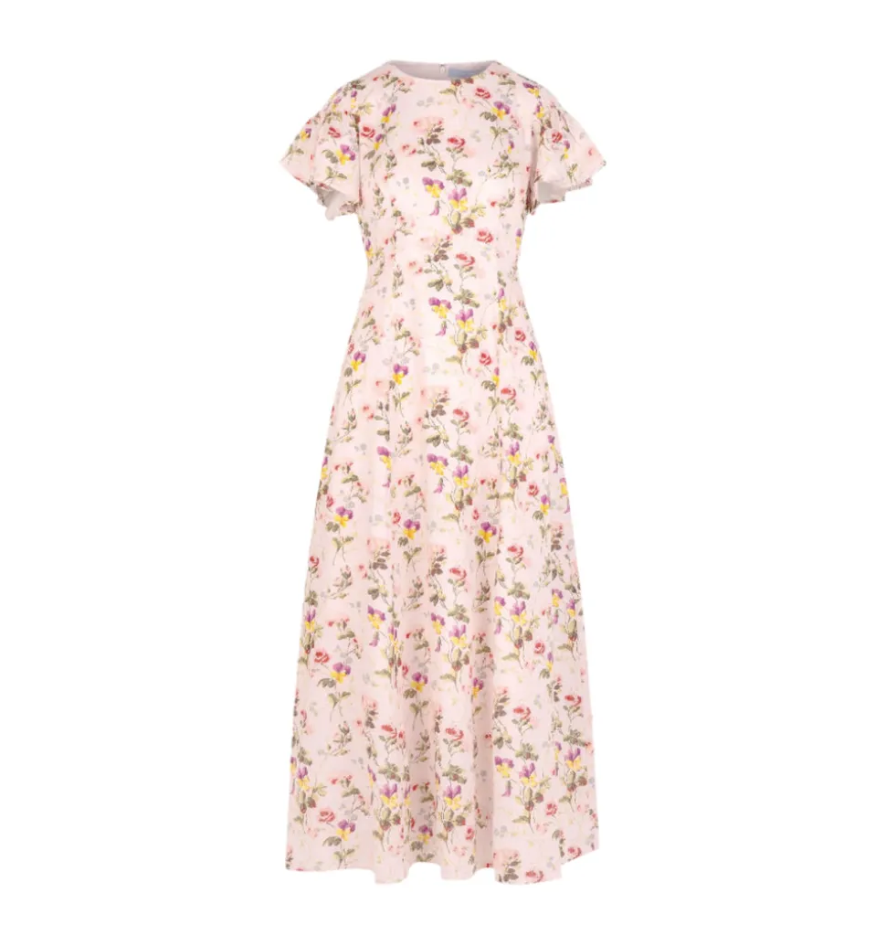 The Dominique Dress in Pink Bluebonnet