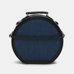 The Editor in Navy Hatbox Small