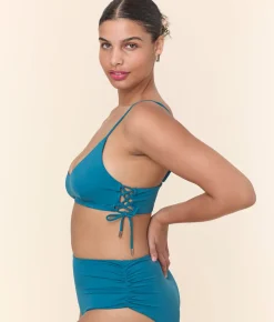The Elba Bikini Top in Ocean