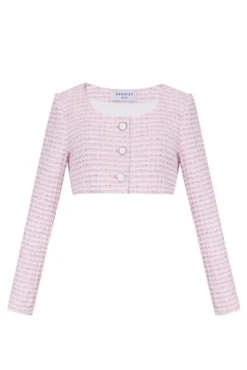 The Ellen Jacket in Pink & White