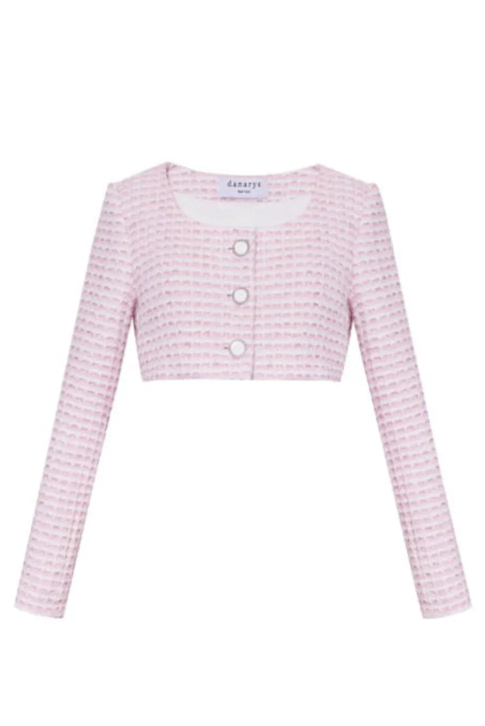 The Ellen Jacket in Pink & White
