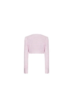 The Ellen Jacket in Pink & White