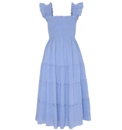 The Ellie Nap Dress in Bluebird Tonal Seersucker