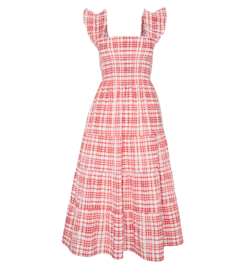 The Ellie Nap Dress in Cherry Watercolor Gingham