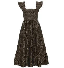 The Ellie Nap Dress in Metallic Brocade