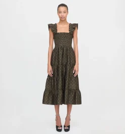 The Ellie Nap Dress in Metallic Brocade