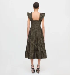 The Ellie Nap Dress in Metallic Brocade