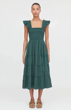 The Ellie Nap Dress in Midnight Green