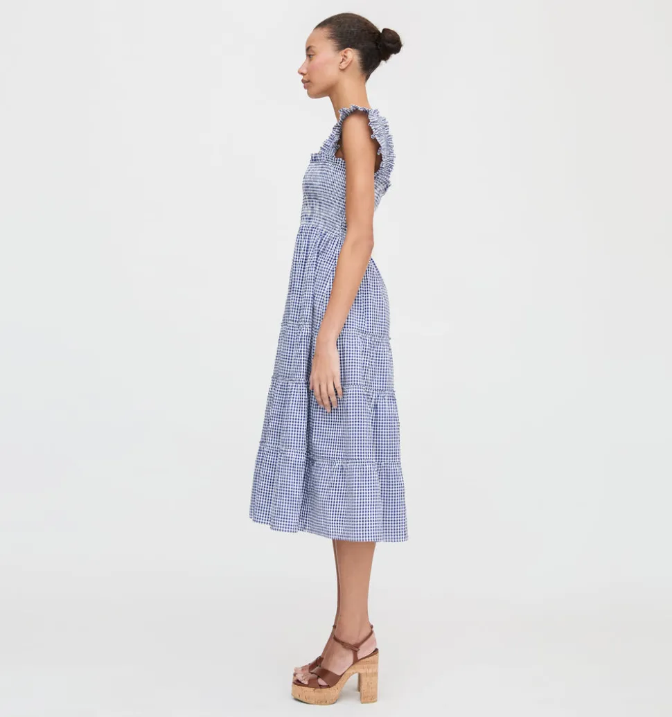The Ellie Nap Dress in Navy Gingham