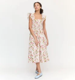 The Ellie Nap Dress in Pink Bluebonnet