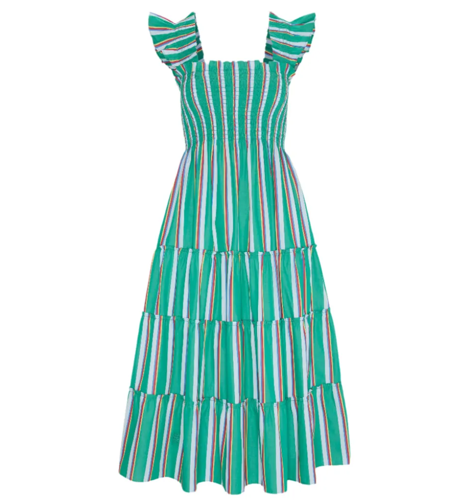 The Ellie Nap Dress in Sunset Stripe