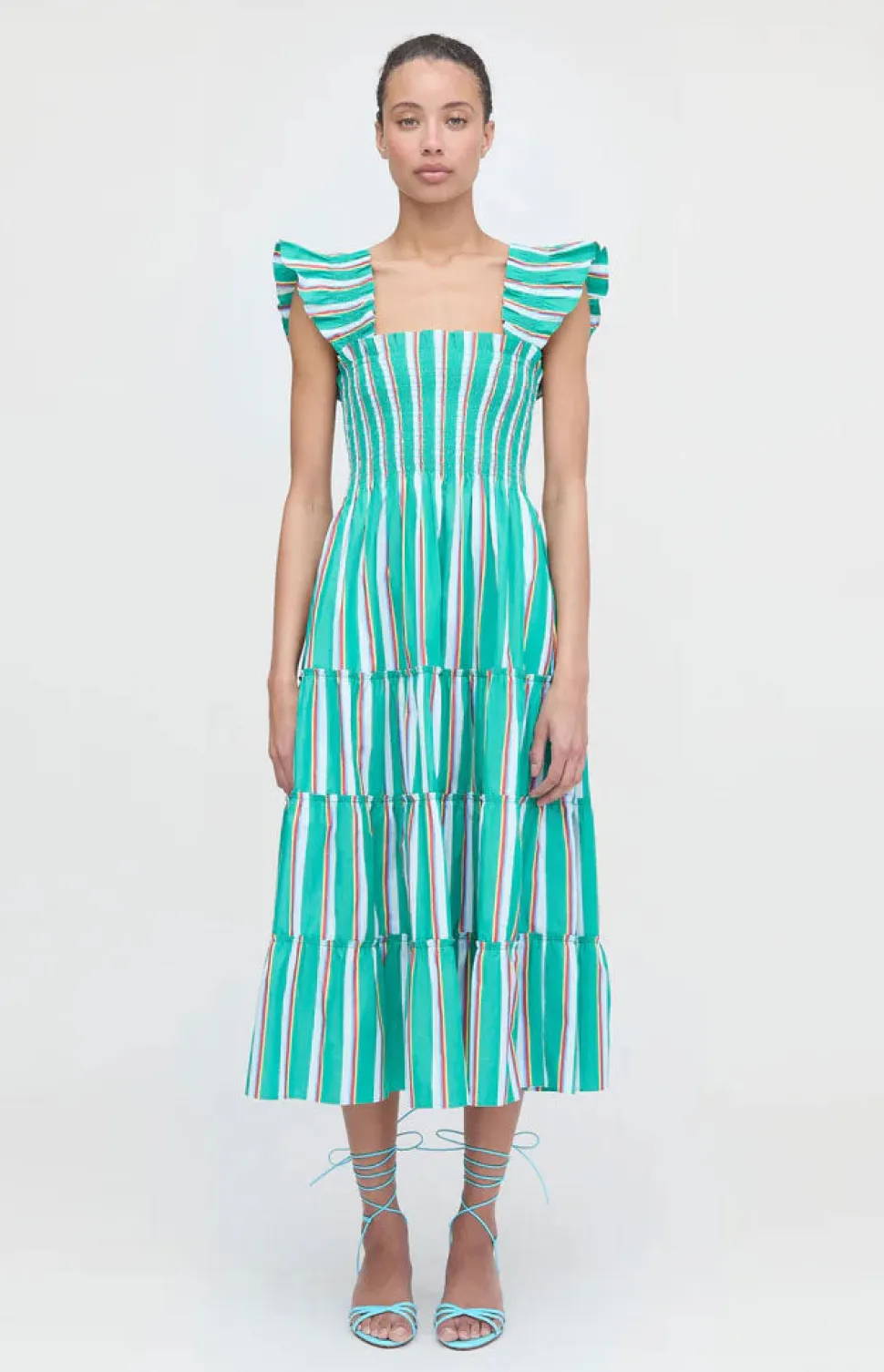 The Ellie Nap Dress in Sunset Stripe