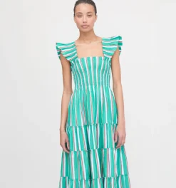 The Ellie Nap Dress in Sunset Stripe