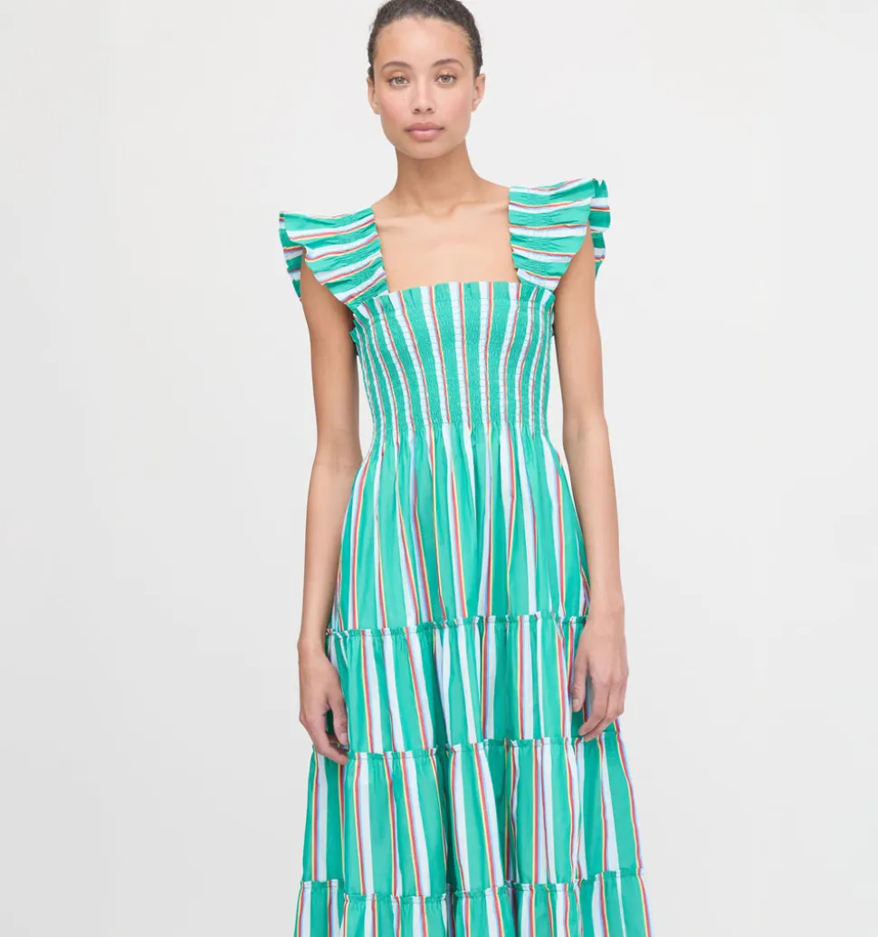 The Ellie Nap Dress in Sunset Stripe